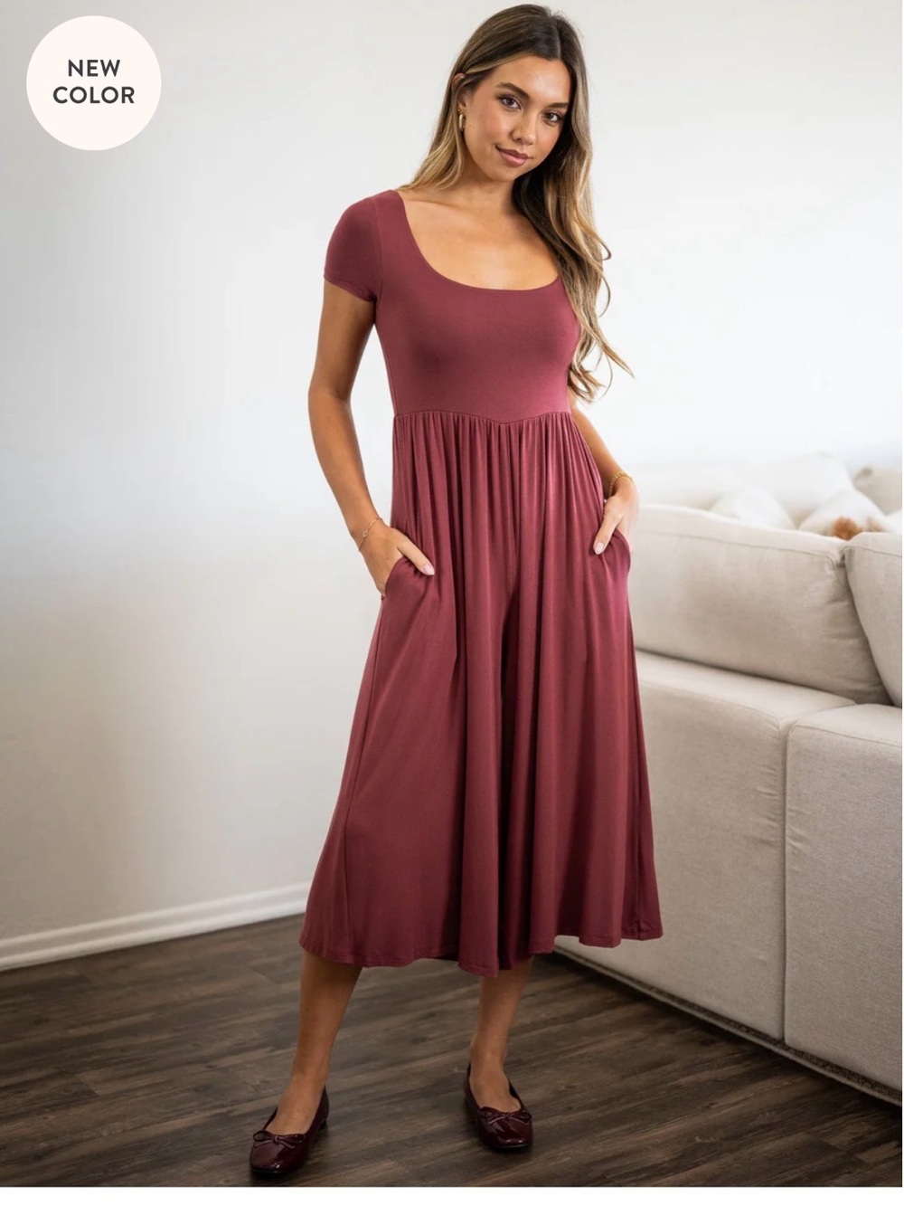 Super Soft Sozy Magnolia Jumpsuit Deep Berry Size L